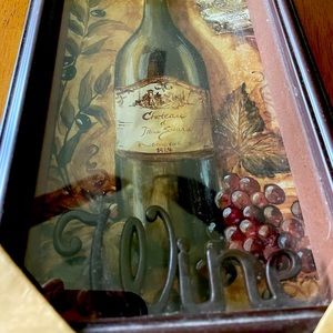 Shadow Box Wall Art, Wine